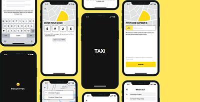 TAXi app design ui ux