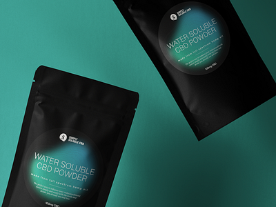 Packaging design for water-soluble CBD powder branding design graphic design logo packaging sticker zip bag