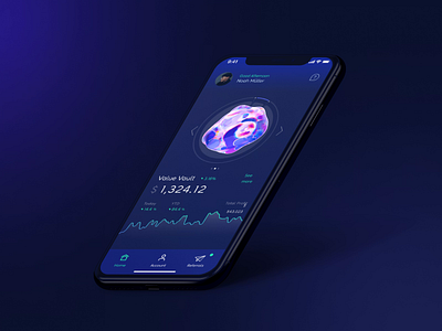 Forbes Q.ai Dashboard Concept 3d animation app branding fintech investment ios motion graphics ui ux