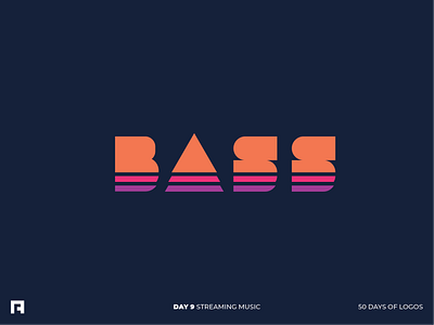 Day 09/50 bass branding daily logo daily logo challenge daily logo design challenge flat design logo logo design music music logo music service streaming streaming logo streaming music