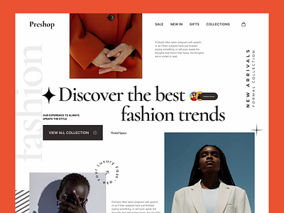 E-commerce - Website Design about us clothing brand clothing shop e commerce fashion fashion stor fashion web interface landingpage minimal online shop uidesign uiux design web header