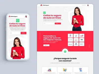 Car insurance service website design guadalajara insurance mexico ux webdesign