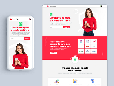 Car insurance service website design guadalajara insurance mexico ux webdesign