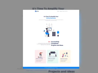 Online Business Website blue branding design landing page logo online business ui ux vector web website website design white
