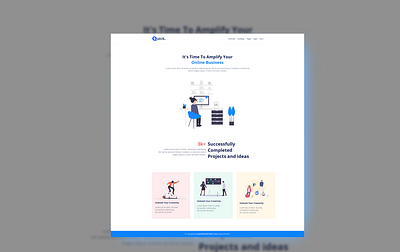 Online Business Website blue branding design landing page logo online business ui ux vector web website website design white