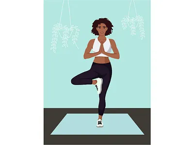 Faceless style poster, woman doing yoga design faceless illustration poster vector woman yoga