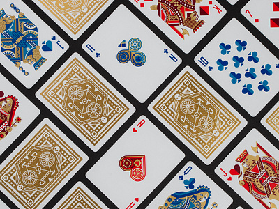 DKNG ‘Gold Wheel' Playing Cards ace art of play dan kuhlken dkng dkng studios geometric gold illustration jack king nathan goldman playing cards queen vector