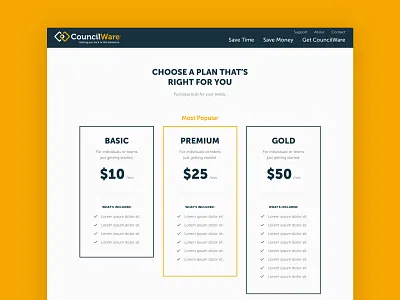 CouncilWare Pricing Page pricing scouts webpage