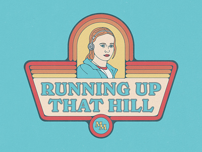 Max Mayfield, Stranger Things Illustration, 2022 1980s 80s badge illustration max max mayfield retro running up that hill sadie sink stranger things vintage