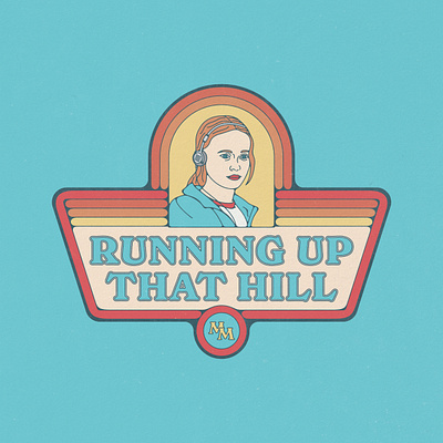 Max Mayfield, Stranger Things Illustration, 2022 1980s 80s badge illustration max max mayfield retro running up that hill sadie sink stranger things vintage