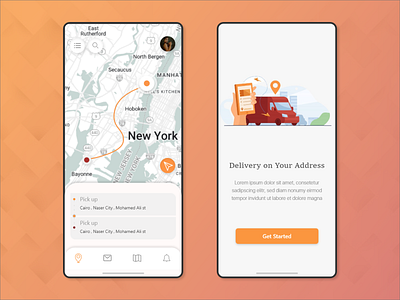 Daily UI #20 - Location Tracker app challenge design graphic design illustration location logo mobile order track ui uiux