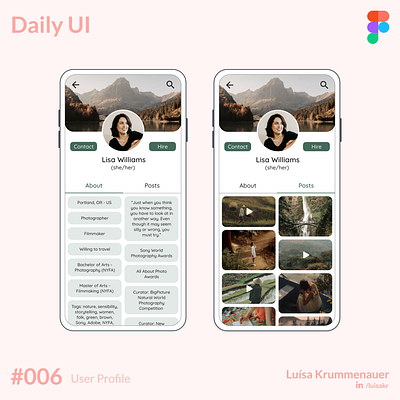 User Profile - Social Network for Professional Networking app daily ui dailyui design figma mobile networking profile ui user user profile