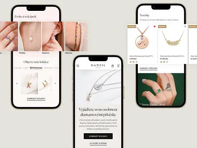 Danfil new homepage clean design diamond earings eshop jewellery jewelry landing microsite page responsive ring website