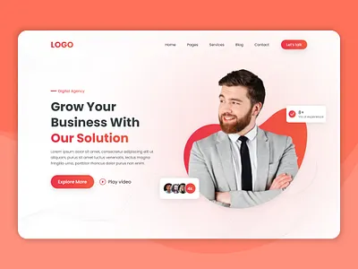 Digital Agency Landing Page agency agency landing page agency website branding agency business agency business web clean creative agency creative design design digital marketing homepage landing page seo service app service landing page ui uiux web design website