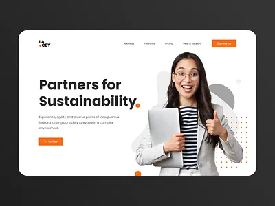 LANDING PAGE FOR LACEY design landing landing page ui ux web webdesign