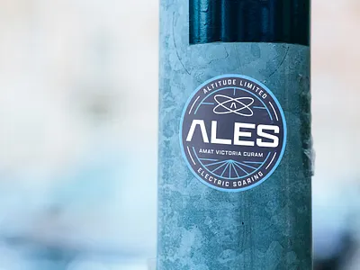 ALES Sticker aero aeronautic aerospace aviation badge design flight flying logo nasa orbit outerspace rocket space space exploration space x sticker