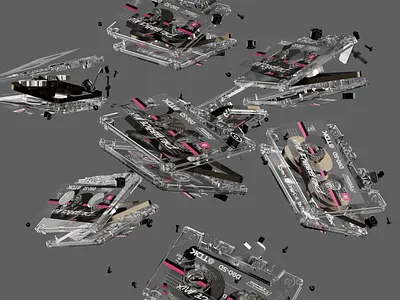 Mixtape 3d anatomic c4d cassette cinema4d design dribbble illustration redshift retro tapes