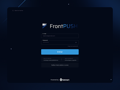 Hotmart Club Sign In • Redesign design frontpush hotmart login redesign sign in ui ui design user interface