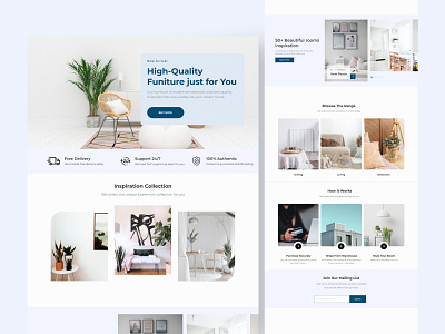 Furniture Shop Landing page adobexd creativedesign creativeui furniturebuyingwebsite furnitureshop furnitureshoplandingpagedesign furnitureshopui landingpage landingpagedesign landingpageui onlineshopping shop shopui ui uidesign uiux uxdesigner webdesign websitedesign