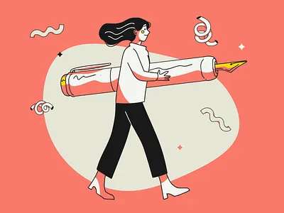 Paper Works animated illustration animation documents gif illustration paper quote underwriting video walk walk cycle work