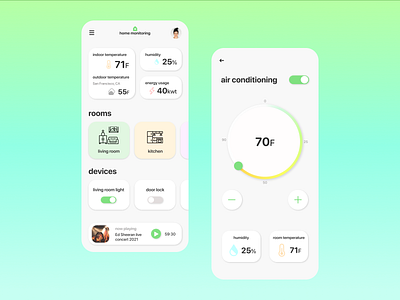 Home Monitoring adobe adobe xd app dailyui dailyui 21 design home monitoring homemonitoring mobile mobile design mobileapp mobiledesign ui