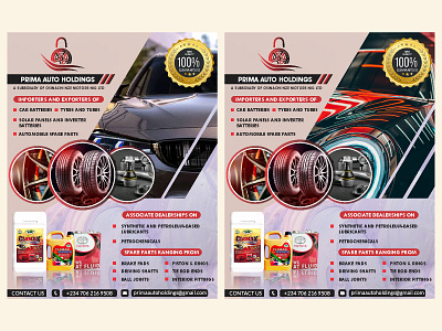 Social media flyer for an Automobile Company branding design logo