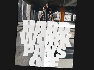 Work Hard Pays Off black bold design font fonts lettering poster typeface typography