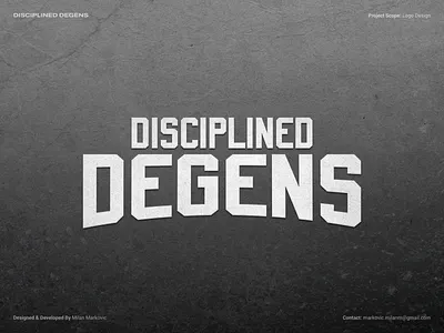 Disciplined Degens - Logo Design betting branding creative design digital art esports gambling graphic design illustration logo logomark logotype mark minimal modern sports design typography vector winning