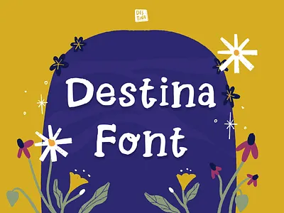Destina Font branding design font icon illustration typography