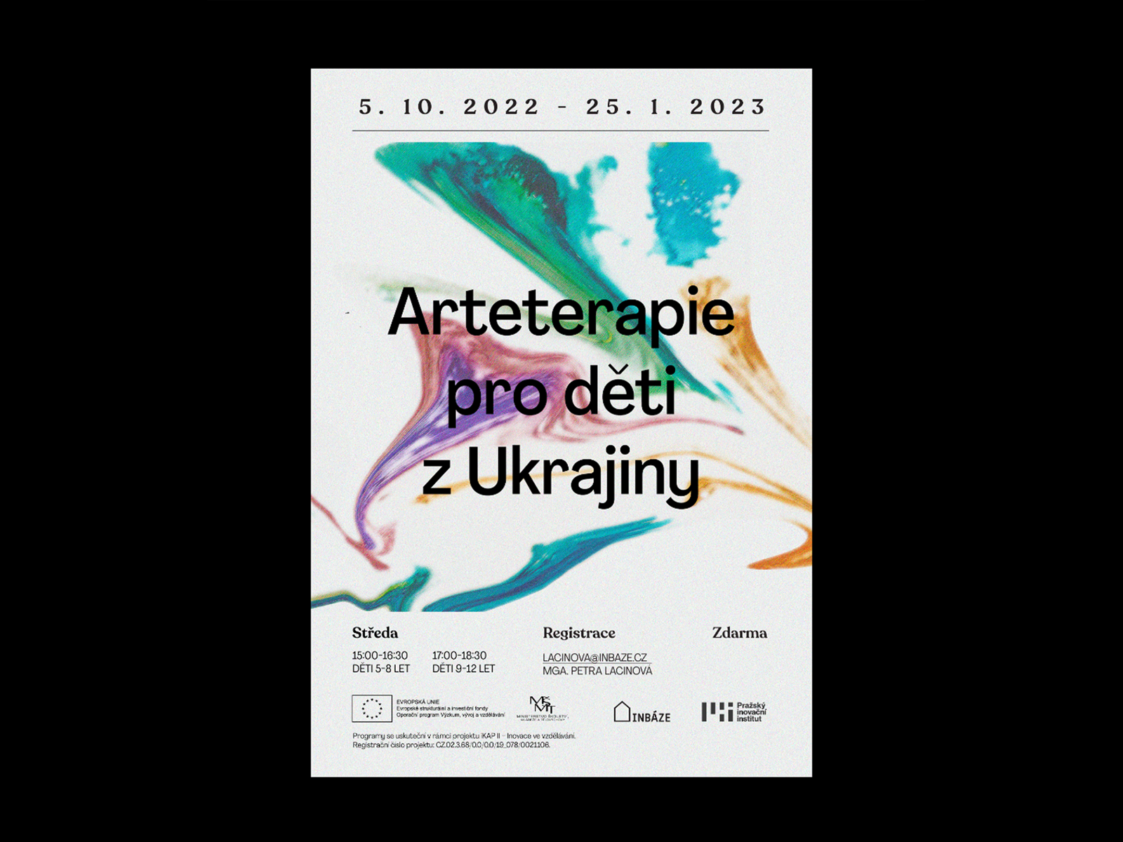 art therapy for children from Ukraine illustration pangrampangram poster print typography