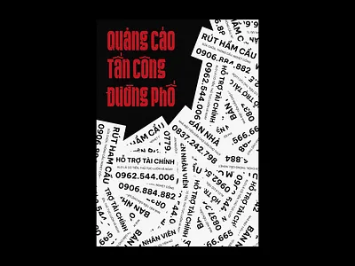 QUẢNG CÁO TẤN CÔNG ĐƯỜNG PHỐ design graphic design illustration typography vector