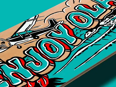 Enjoy Olala | Skateboard Deck beach branding california deck graphic illustration ocean skate skateboard surf