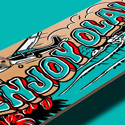 Enjoy Olala | Skateboard Deck beach branding california deck graphic illustration ocean skate skateboard surf