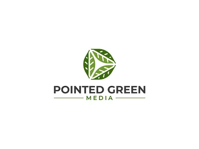 Pointed Green Media Logo Design branding design fiverrgigs illustration logo minimalist logo monogram logo vector