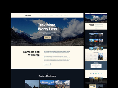 Trek Paradise – Free PSD Template for Adventure Travel Website free psd free website design tour management travel agency web design website design