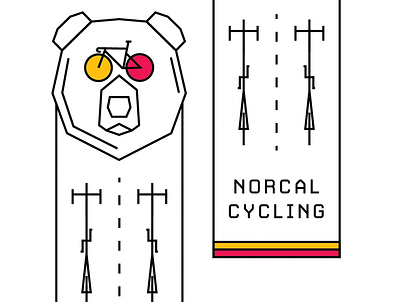 NC Cycling Look Bear bear bicycle bike bikes branding cali california doodle graphic design illustration merch norcal shirt tee tshirt