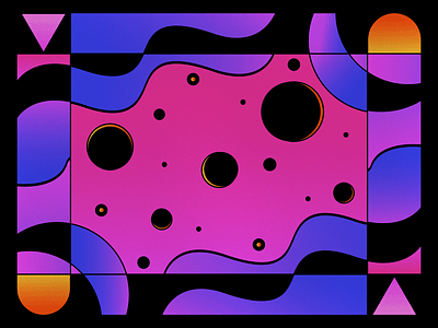 Wibbles abstract art colorful design geometric illustration illustrator neon shapes trippy vector