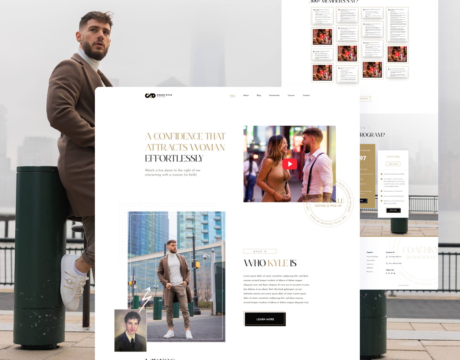 Coach Kyle Dating - Website design elementor ui ui design web design web design and development web development web development company web site wordpress