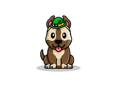 Happy St. Pitties Day character design design dog dog design dog logo graphic design green happy st. pitties day hat hat logo illustration logo logo design pitbull pitbull design pitbull logo shamrocks st pitties st pitties day vector