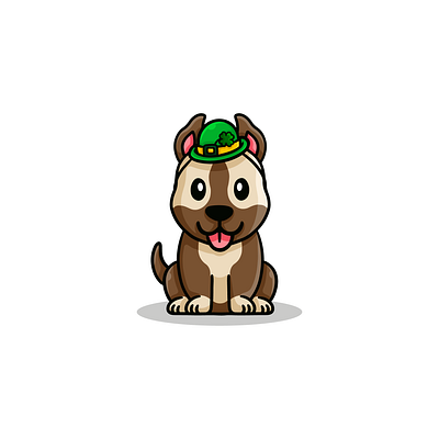 Happy St. Pitties Day character design design dog dog design dog logo graphic design green happy st. pitties day hat hat logo illustration logo logo design pitbull pitbull design pitbull logo shamrocks st pitties st pitties day vector