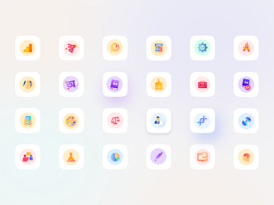 Education Icon Pack app icon education gradient graphic design icon iconpack illustration logo vector