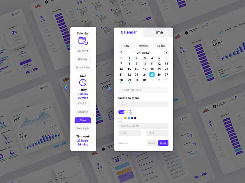 dashboard calendar calendar dashboard navigation time