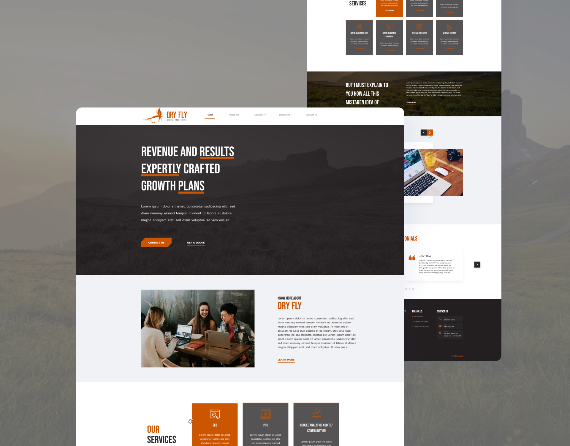 Dry Fly - Website design elementor ui ui design web design web design and development web development web development company web site wordpress