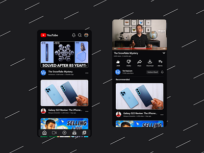 YouTube adobe xd anstract app application branding design google illustration logo minimal mobile mobile app modern phone simple ui video video app xd design youtube