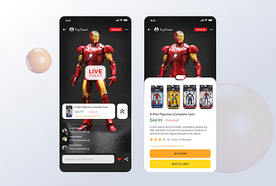 Live Stream App Wireframe to UI Design animation branding dailyuichallenge graphic design uides