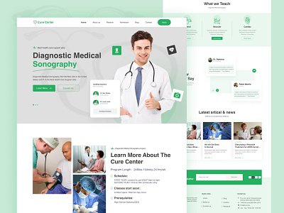 Medical landing page clinic design doctor figma health healthcare homepage hospital landing medical medicine physiotherapist ui uiux web website