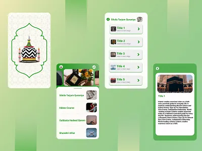 Islamic UI Design 3d animation branding graphic design logo motion graphics ui