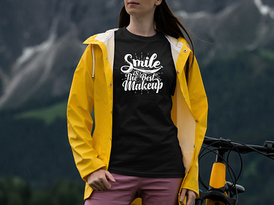 Smile Is The Best Makeup t shirt design female