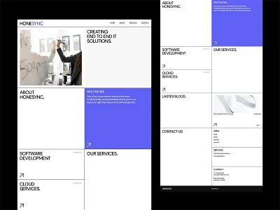 HONESYNC branding design graphic design it itsolutions layout solutions technology typography ui ux web design website website design