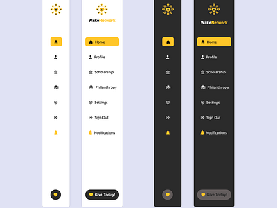 Goodbye Hamburgers - New Navigation Bar for WakeNetwork alumni app design design figma product design ui ux